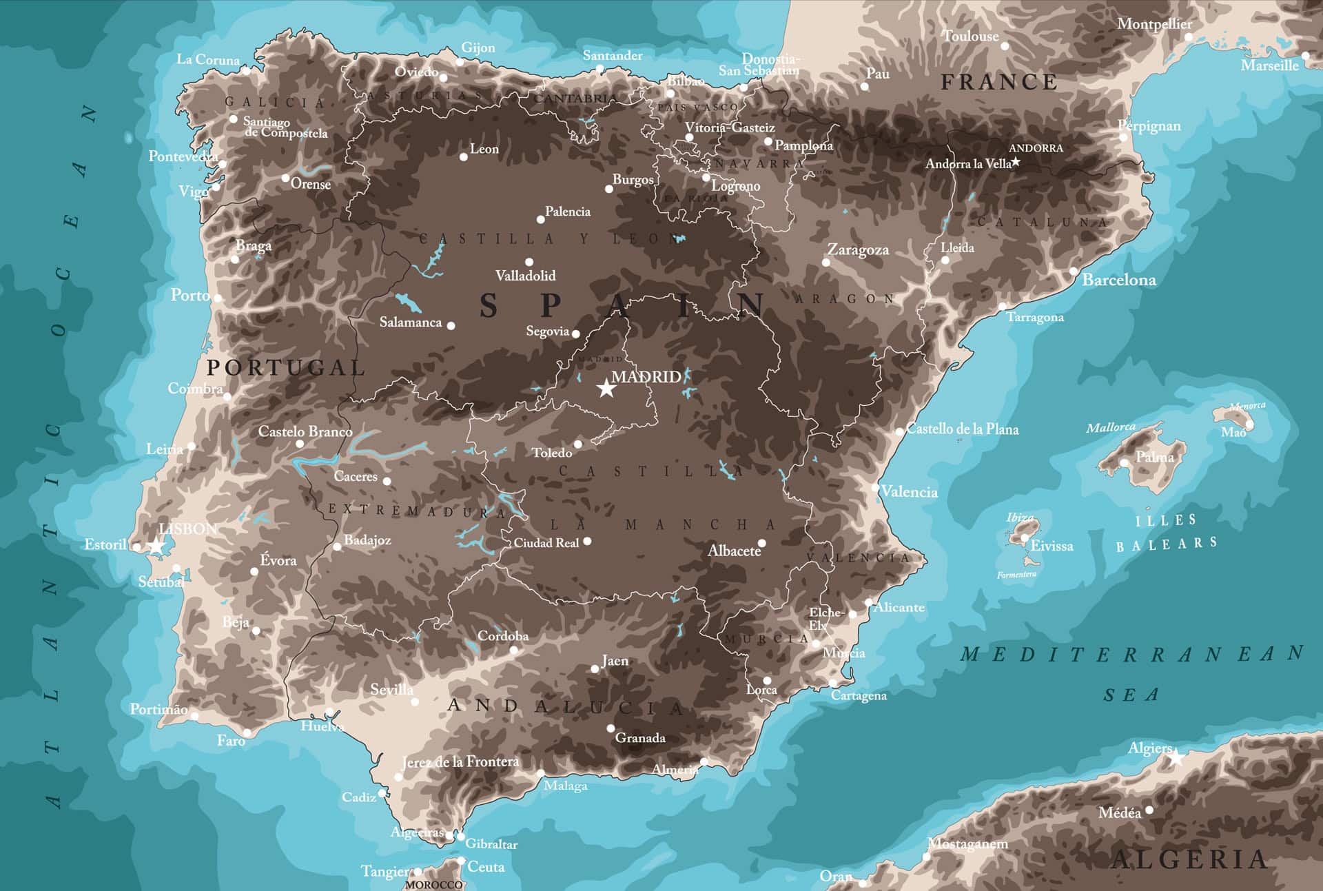 Mapa España Detallado – Mapa España - Comprar entre 13 Modelos